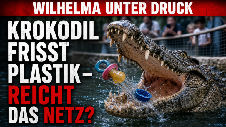 Leistenkrokodil Tong im Wilhelma Krokodile Plastikmüll Vorfall mit Blick auf die Sicherheitsdebatte
