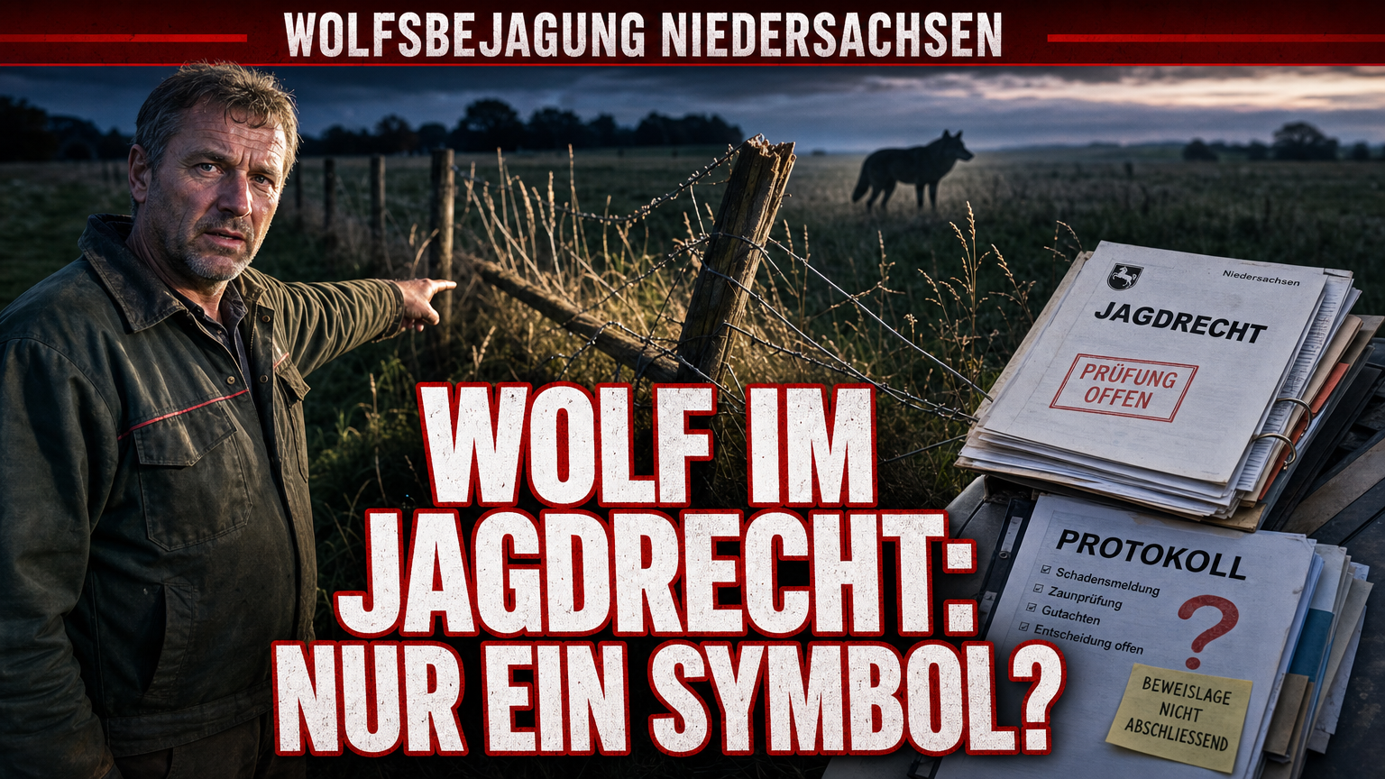 Ein Landwirt begutachtet einen beschädigten Weidezaun vor dem Hintergrund der neuen Wolfsbejagung Niedersachsen.