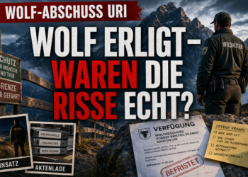Wolfsabschuss Kanton Uri: Wolf auf Alp Vorder Bristen nach dokumentierten Nutztierrissen erlegt 13 Wolfsabschuss Kanton Uri: Ein Wildhüter bei der Arbeit im Kanton Uri nach der behördlichen Anordnung für einen Wolfsabschuss im Gebiet Silenen.