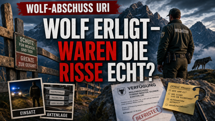 Wolfsabschuss Kanton Uri: Ein Wildhüter bei der Arbeit im Kanton Uri nach der behördlichen Anordnung für einen Wolfsabschuss im Gebiet Silenen.