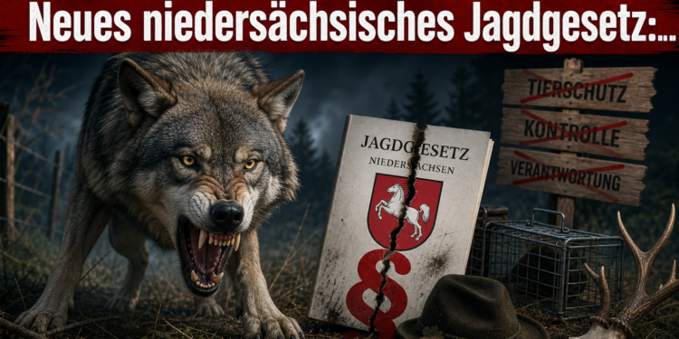Neues niedersächsisches Jagdgesetz: Kritik und Praxisfragen zur Reform 11 niedersächsisches Jagdgesetz: Ein Wolf im dunklen Wald als Symbol für die kontroversen Debatten um das neue niedersächsische Jagdgesetz.