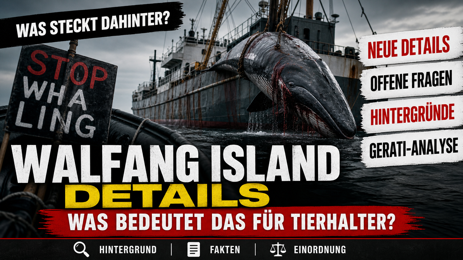 Protest gegen den Walfang Island: Ein dramatisches Bild zeigt die Konfrontation zwischen Tierschützern und der kommerziellen Finnwaljagd.