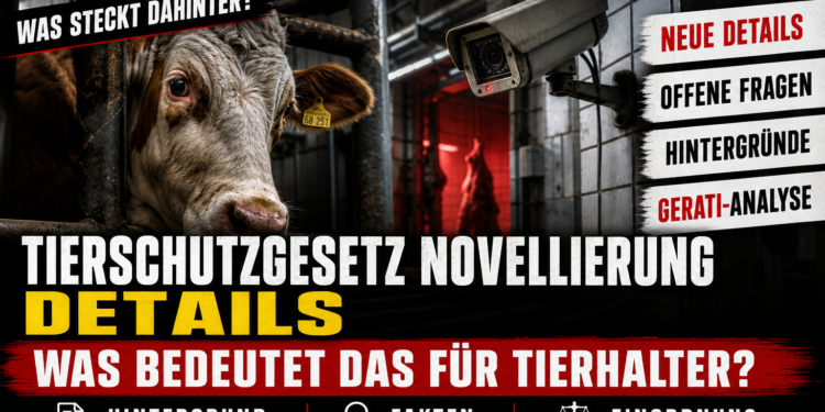 Dramatische Darstellung der Tierschutzgesetz Novellierung mit Fokus auf Videoüberwachung in Schlachthöfen