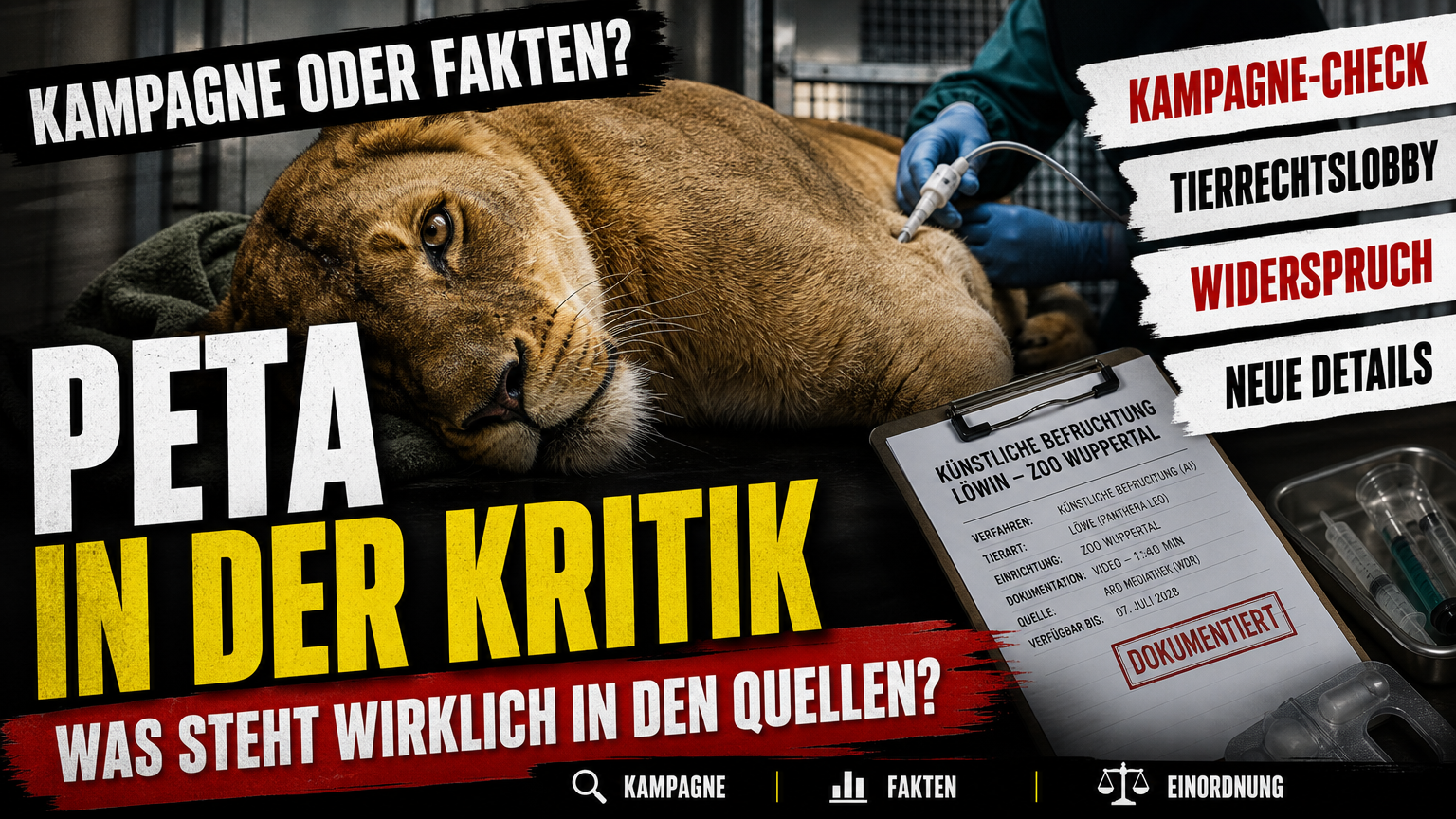Künstliche Befruchtung Löwin im Zoo Wuppertal: Medizinischer Eingriff, Einordnung und offene Fragen 1 künstliche Befruchtung Löwin: Kritische Analyse zur künstlichen Befruchtung Löwin im Zoo Wuppertal als journalistisches Dokumentations-Cover.