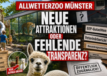 Allwetterzoo Münster Sommerferien: Neuer Spielplatz, Tiernachwuchs und erweitertes Ferienprogramm 12 Ein investigatives Bild zum Allwetterzoo Münster Sommerferien mit Spielplatz, Tiernachwuchs und Akten zur Transparenzprüfung.