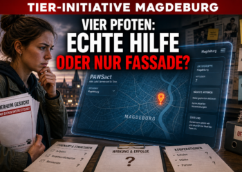 Vier Pfoten startet Ortsgruppe in Magdeburg — was die neue Anlaufstelle konkret will 12 Ein Freiwilliger prüft Informationen zur neuen Ortsgruppe Vier Pfoten Magdeburg auf einem digitalen Interface.