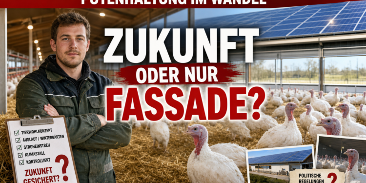 29-jähriger Putenhalter investiert in Haltungsform 3 – Transparenz und politische Unsicherheit 11 Landwirt Fabian Schwarz in einem modernen Putenstall, der für eine zukunftsorientierte Putenhaltung steht.