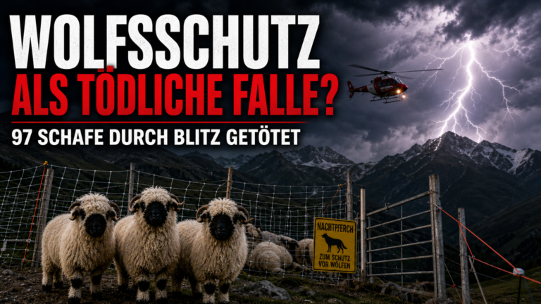 Schwarznasenschafe Wallis Blitzschlag: Ein dramatischer Blitzschlag über einem Nachtpferch mit Schwarznasenschafen im Wallis nach dem Unglück auf der Alp Eggerhorn.