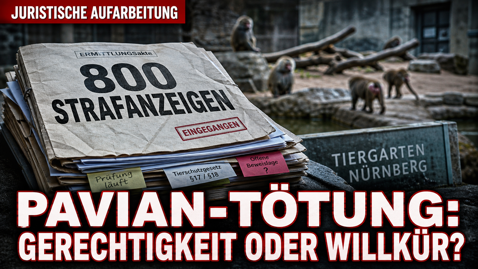 Ein Jahr nach den Paviantötungen in Nürnberg: PETA fordert juristische Entscheidung — Populationsmanagement in der Kritik 1 Ermittlungsakten zu den Paviantötungen Nürnberg vor dem Gehege im Tiergarten Nürnberg