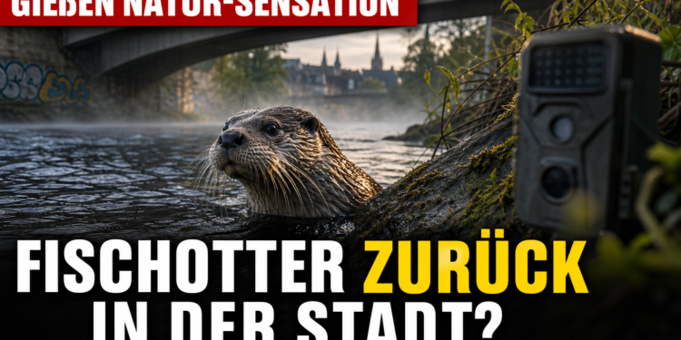 Erstmals seit Jahrzehnten: Fischotter in Gießen nachgewiesen — Fotofalle und Losungen deuten auf Anwesenheit 11 Fischotter Gießen: Ein seltener Fischotter in Gießen, aufgenommen durch eine Fotofalle an einem naturnahen Flussufer.