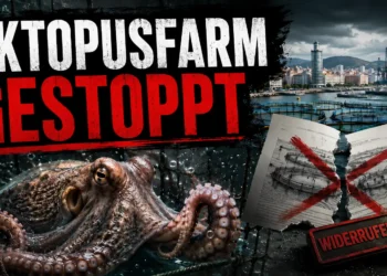 Oktopus vor einer industriellen Aquakulturanlage: Die Oktopusfarm auf Gran Canaria wurde nach Umweltauflagen und Kritik gestoppt.