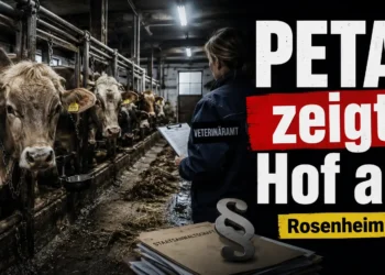 PETA-Anzeige gegen Rinderhalter im Landkreis Rosenheim: Angebundene Rinder im Stall und Kontrolle durch das Veterinäramt.