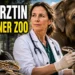 Tierärztin im Kölner Zoo untersucht eine Schlange, während Elefant, Gorilla, Gecko und Vogel die Vielfalt der betreuten Tierarten zeigen.