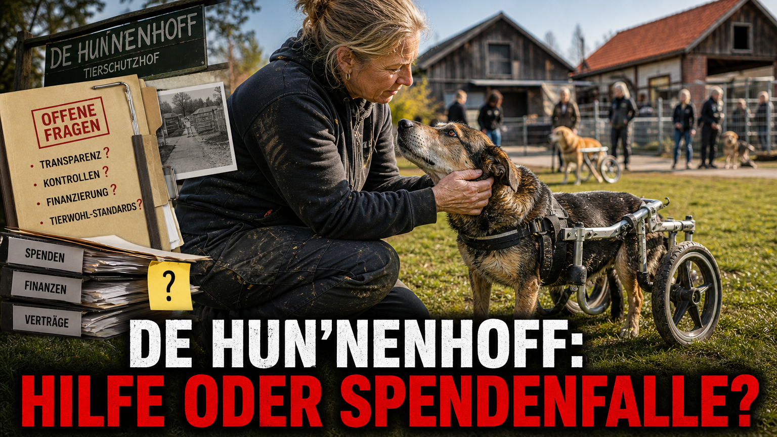 Lebenshof De Hun'nenhoff: Rollihunde, Versorgung und die Abhängigkeit von Spenden 1 Eine Mitarbeiterin betreut liebevoll einen Hund im Rollwagen auf dem Lebenshof De Hun’nenhoff, wo Rollihunde eine spezialisierte Rehabilitation erhalten.