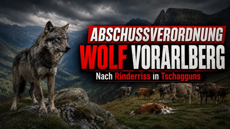 Abschussverordnung Wolf Vorarlberg nach einem Rinderriss in Tschagguns: Wolf und Rinder auf einer dramatischen Hochalpe.
