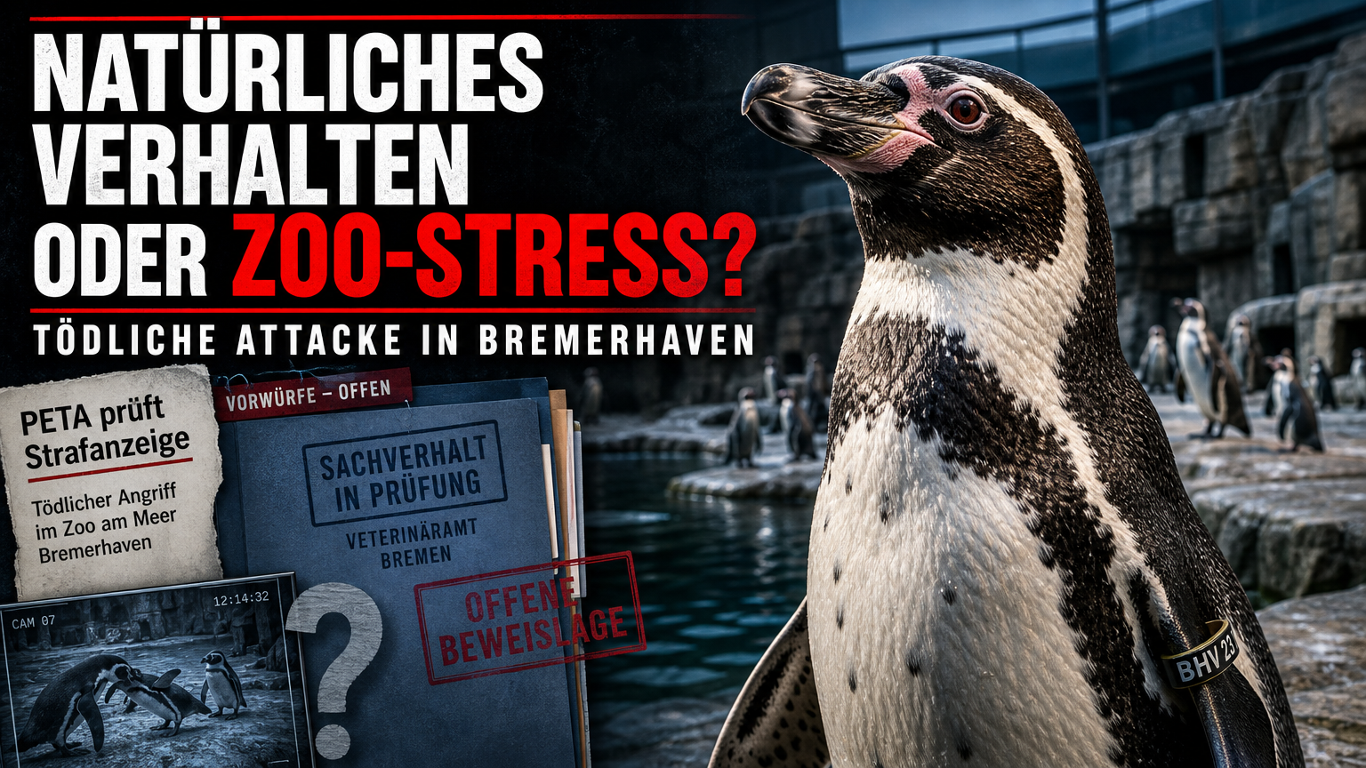 „Linkspfeil“ im Zoo am Meer getötet: Video löste PETA-Kritik und Behördenanfrage aus 1 05 08 2026 07 01 humboldtpinguin zoo bremerhaven todesfall peta kritik titelbild