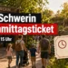 Zoo Schwerin Nachmittagsticket für 10 Euro ab 15 Uhr mit Zoobesuchern und Asiatischem Löwen im Abendlicht.