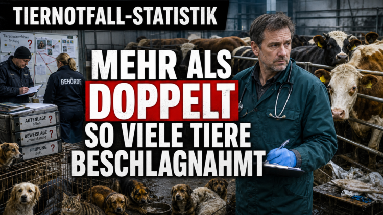 161 Tiere beschlagnahmt: Weniger betroffene Halter, aber deutlich größere Fälle 34 Ein Veterinär dokumentiert eine Tierbeschlagnahmung in einer provisorischen Unterbringung aufgrund von Tierschutzverstößen.