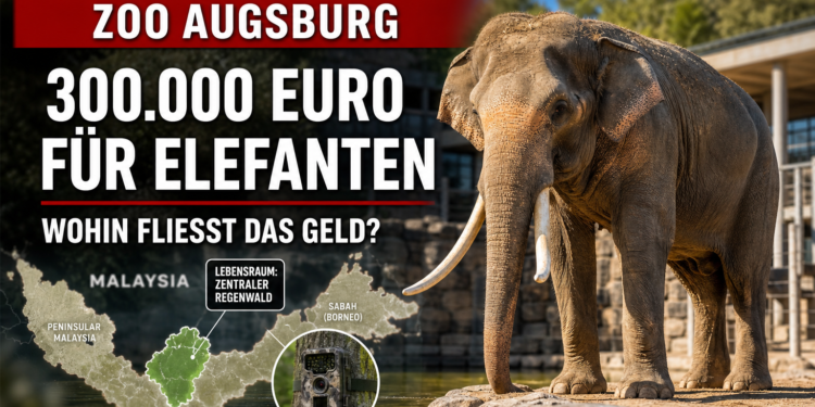 Elefanten-Tag im Zoo Augsburg: Assam und Ta Wan im Mittelpunkt 11 Ein majestätischer Elefantenbulle im Elefantenhaus beim Elefanten-Tag im Zoo Augsburg.