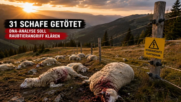 31 Schafe im Grenzgebiet getötet: War es ein Wolf? DNA-Analyse soll Raubtierangriff klären 34 Gib mir für dieses Titelbild einen Alternativtext, Titel, Untertitel, und eine Bildbeschreibung aus. Achte das jeweils das Fokuskeyword enthalten ist.