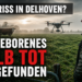 Ein besorgter Landwirt auf einer nebligen Weide bei der Suche nach der Ursache für den Wolfsverdacht nach Kalbtod in Dormagen.
