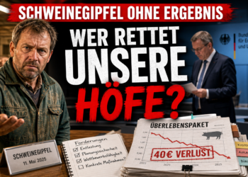 Schweinegipfel Alois Rainer: Ein besorgter Landwirt konfrontiert die Politik beim Schweinegipfel mit Alois Rainer aufgrund der existenzbedrohenden Lage der Schweinehalter.