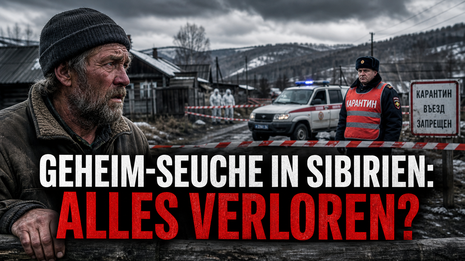 Zwangsschlachtungen von Schweinen in Tjumen: Ein verzweifelter Landwirt vor einer Absperrung im Gebiet Tjumen während der behördlich angeordneten Zwangsschlachtungen von Schweinen.