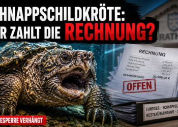 Finanzstreit um Schnappschildkröte: Reptilienauffangstation verweigert weitere Tiere aus Olching 12 Eine Schnappschildkröte in einem Aquarium als Symbol für den Finanzstreit um Schnappschildkröte in Olching.
