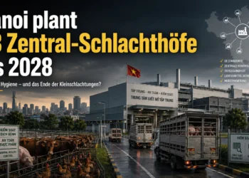 Hanoi genehmigt Netzwerk mit 28 zentralisierten Schlachthöfen bis 2028 15 Schlachthöfe Hanoi: Geplantes Netzwerk mit 28 zentralen Schlachtanlagen für Nutztiere und Geflügel bis 2028.