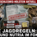 Symbolische Darstellung der Änderung des Landesjagdgesetzes in Schleswig-Holstein mit Wolf und Nutria im Fokus.