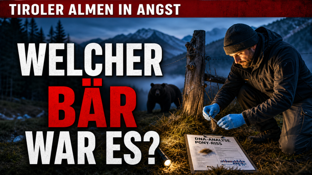DNA-Analyse Bärenangriff Tirol: Ein forensischer Ermittler untersucht Beweise bei einer DNA-Analyse nach einem Bärenangriff in Tirol.
