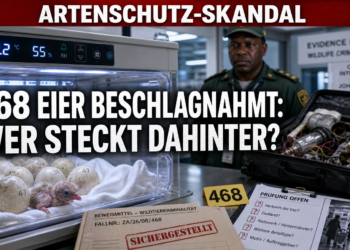 Ein Brutkasten mit geschlüpften Küken nach dem Papageieneier-Schmuggel am Flughafen Johannesburg