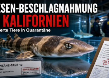 Kalifornien: Zwei Braungebänderte Bambushaie aus großer Tiersendung beschlagnahmt 13 Zwei Braungebänderte Bambushaie beschlagnahmt in einer professionellen Quarantäne-Anlage in Kalifornien.