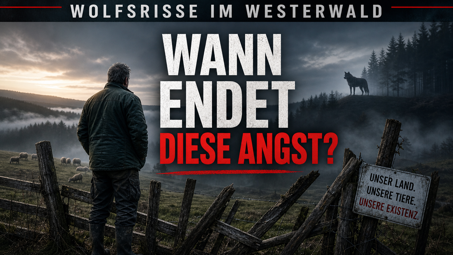 Erneute Wolfsbeteiligung bei Angriffen auf Weidetiere im Westerwald gemeldet 1 Wolfsangriffe auf Weidetiere im Westerwald: Ein besorgter Landwirt blickt auf eine Weide nach erneuten Wolfsangriffen auf Weidetiere im Westerwald.