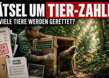 Ein Wildtierpfleger bei der Auswilderung im Bu Gia Map Nationalpark Wildtiere