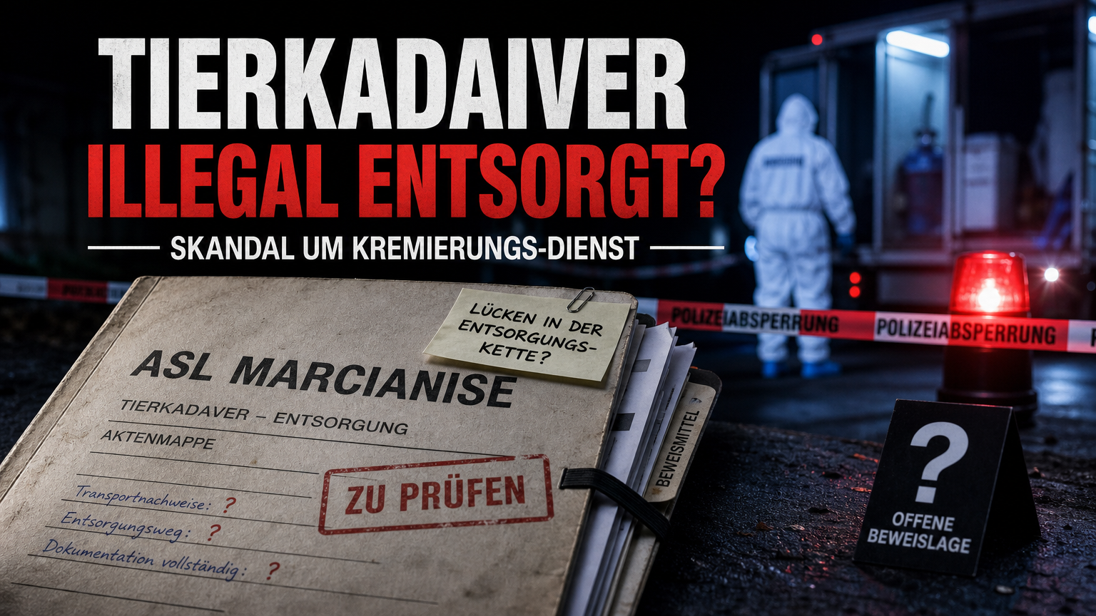 Marcianise: Unternehmer wegen Verdachts illegaler Entsorgung eines Pitbull-Kadavers angezeigt 1 illegale Entsorgung eines Pitbull-Kadavers in Marcianise: Ermittlungsunterlagen der ASL Marcianise zur illegalen Entsorgung eines Pitbull-Kadavers durch ein Kremierungsunternehmen.