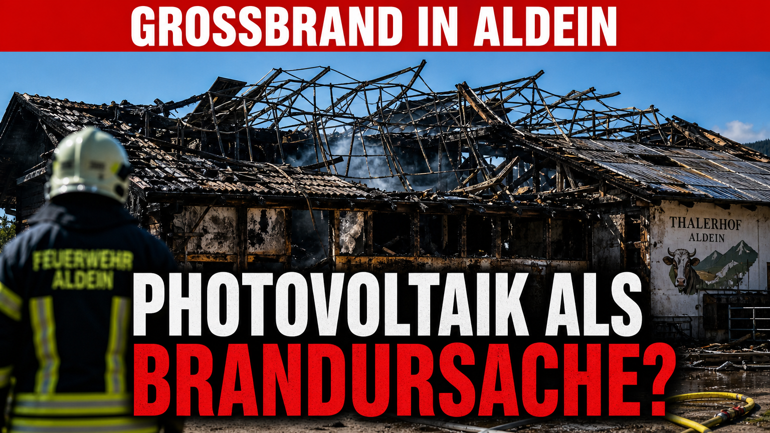 Stallbrand in Aldein: Alle Tiere gerettet, rund 120 Einsatzkräfte im Einsatz 1 Einsatzkräfte bei der Brandbekämpfung nach dem Stallbrand in Aldein am Thalerhof.