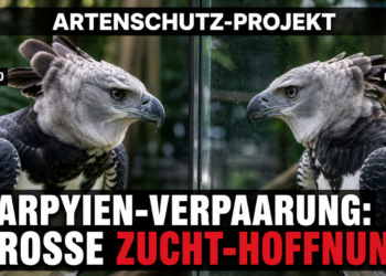 Harpyie Domingo Walsrode: Das Harpyien-Männchen Domingo nach seinem Umzug in den Weltvogelpark Walsrode.