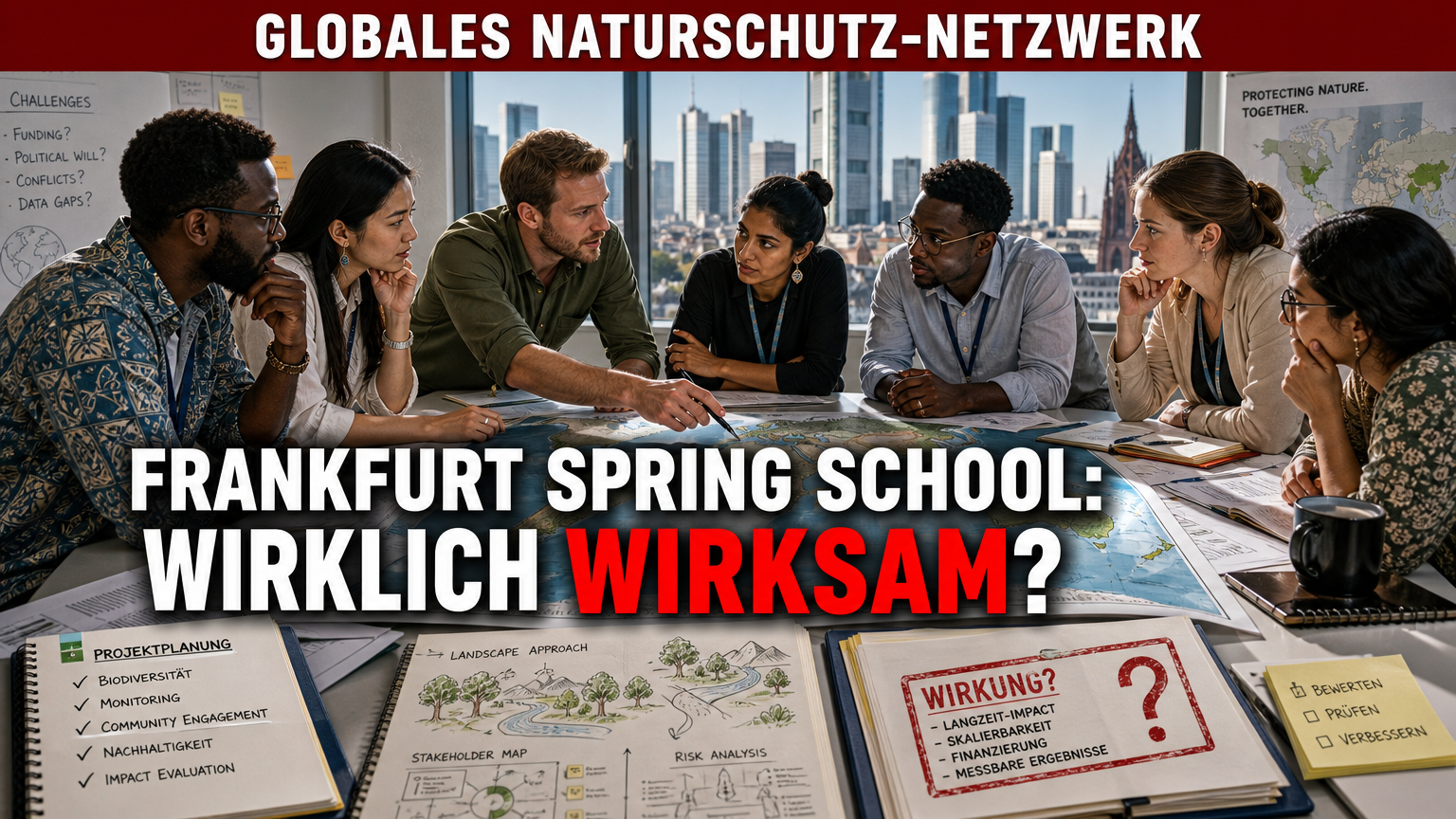 Frankfurt Spring School Alumni-Programm: Internationale Naturschutzfachleute diskutieren bei der Frankfurt Spring School über globale Projekte im Rahmen des neuen Alumni-Programms.