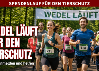 „Wedel läuft“: Spendenlauf des Wedeler TSV geht in die zweite Runde 16 Läufergruppe beim Spendenlauf des Wedeler TSV 2026 im Klövensteen für den Tierschutz
