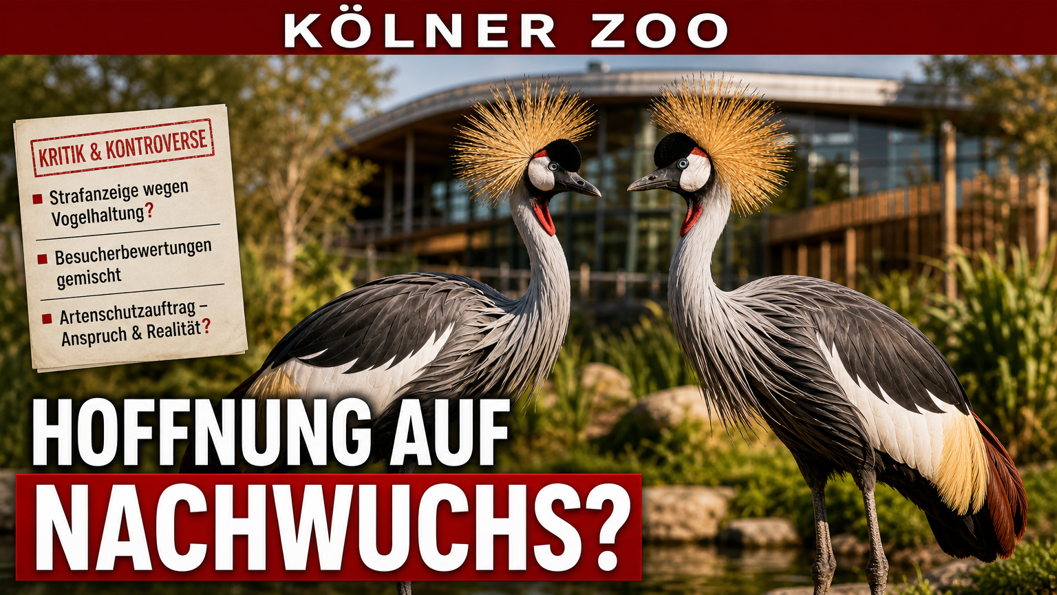 Kronenkraniche Kibo und Mara jetzt im Kölner Zoo zu sehen 1 Ostafrikanische Kronenkraniche im Kölner Zoo: Die Ostafrikanischen Kronenkraniche im Kölner Zoo namens Kibo und Mara stehen elegant in ihrem neuen Gehege im Hippodrom.