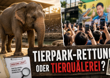 Thailand: Social-Media-Hype bringt Besucher zurück – Elefantenshow löst Kritik aus 12 Ein Elefant in der Crocodile Farm and Zoo in Samut Prakan vor einer Menschenmenge mit Smartphones.