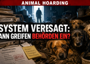 Vernachlässigte Hunde in einer verwahrlosten Wohnung als Symbol für Animal Hoarding in Deutschland.
