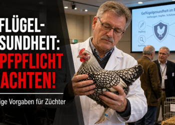 22. Badischer Züchtertag in Neunkirchen: Ein erfahrener Züchter präsentiert ein gesundes Rassegeflügel während des 22. Badischen Züchtertags in Neunkirchen.