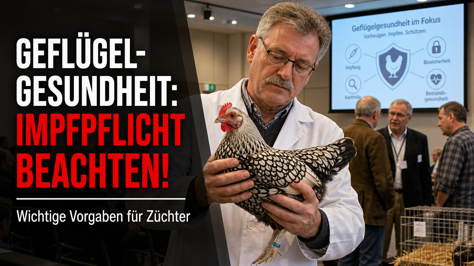 22. Badischer Züchtertag in Neunkirchen: Ein erfahrener Züchter präsentiert ein gesundes Rassegeflügel während des 22. Badischen Züchtertags in Neunkirchen.