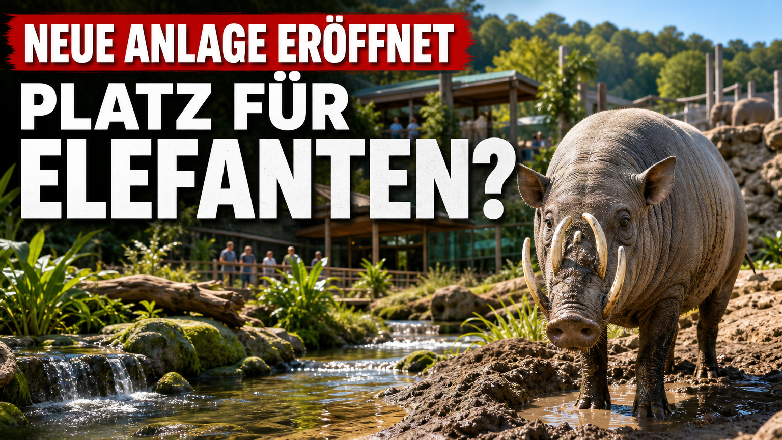 Eröffnung der Anlage „Rivers of Sulawesi“ im Grünen Zoo Wuppertal: Ein Sulawesi-Hirscheber in der neuen Anlage „Rivers of Sulawesi“ im Grünen Zoo Wuppertal.