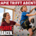 Therapie trifft Abenteuer: forKIDS-Sommerprojektwochen verbinden Bewegung und Spiel 4 Ein Kind beim Klettern während der forKIDS-Sommerprojektwochen Tirol in einer modernen Kletterhalle.