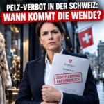 Ein Schweizer Regierungsbeamter prüft Dokumente zur Zertifizierungspflicht im Rahmen des Schweizer Pelzimport-, Durchfuhr- und Handelsverbots.