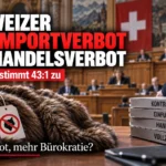 Schweizer Pelzimportverbot und Handelsverbot mit Pelz, Zollunterlagen und Schweizer Parlament
