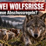 Wolf im Vordergrund vor einer Weide im Hochwald – Wolfsrisse im Hochwald und neue Abschussregeln